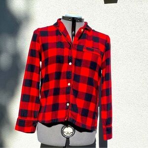 Gap Body Flannel Buffalo Plaid collared long sleeved shirt S